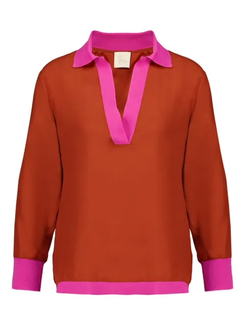PAULA V-neck blouse Red DIANE7