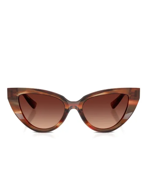 Dolce & Gabbana Eyewear striped cat-eye sunglasses Brown DG4497322113