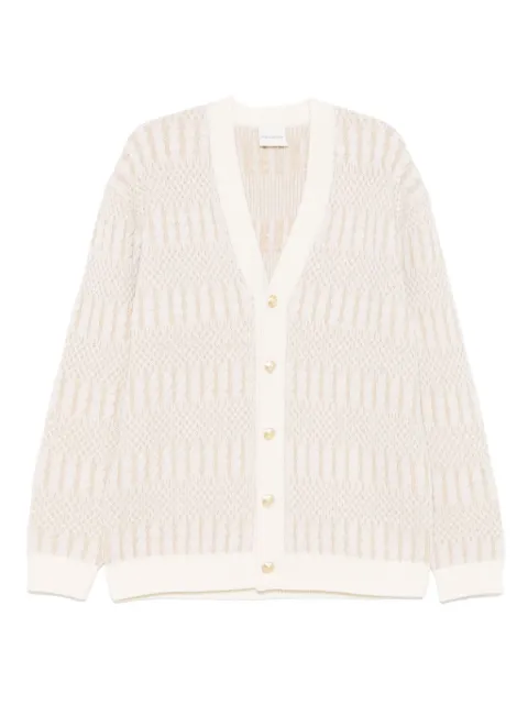 Drôle De Monsieur merino wool cardigan Neutrals HCA160WO018