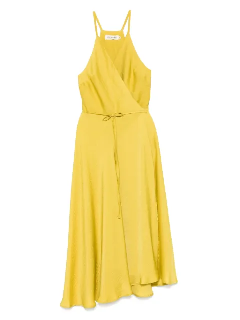 MOUTAKI satin midi dress Yellow 250787