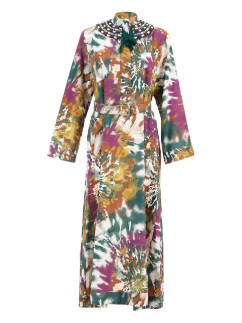 PAULA tie-dye belted robe Pink VERA