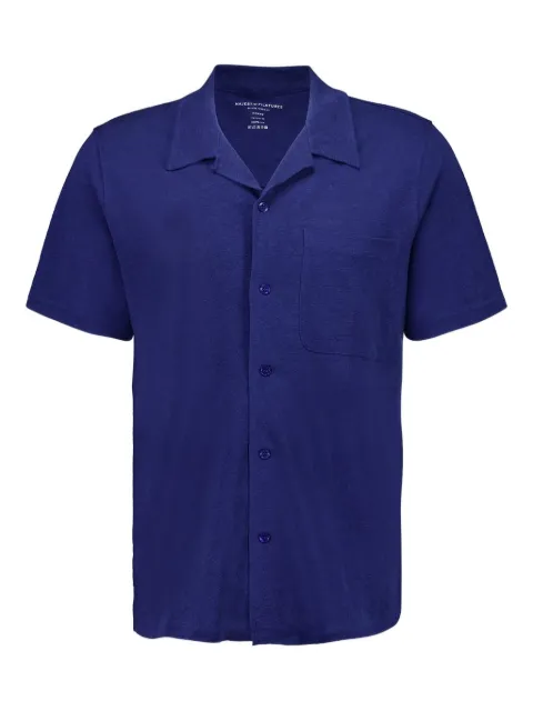 Majestic Filatures short-sleeve button-up shirt Blue M470HCH080