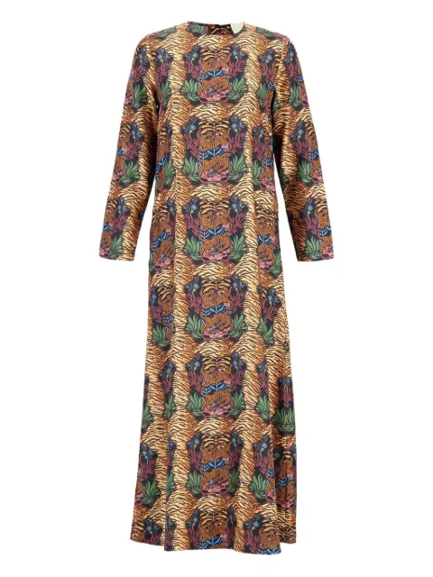PAULA tiger-print maxi dress Brown GRAY6