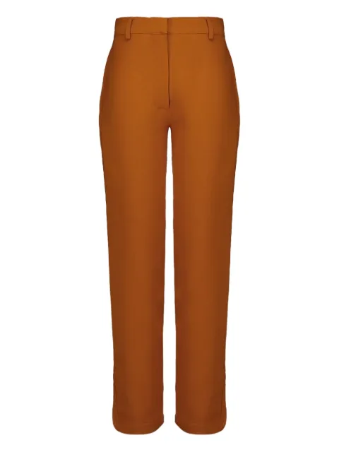 PAULA side-slit trousers Brown EMILY