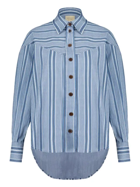 PAULA striped-pattern shirt Blue BRENDA