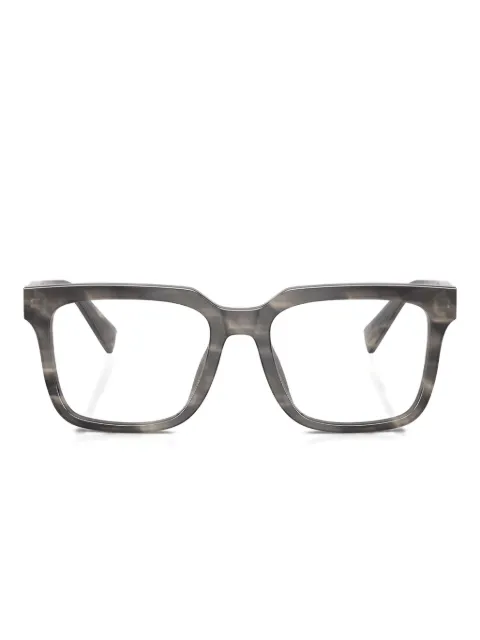 Dolce & Gabbana Eyewear striped square-frame glasses Grey DG3422
