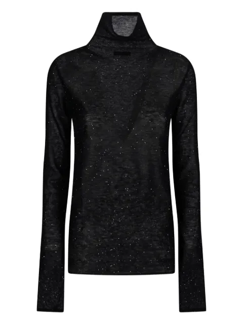PINKO roll-neck embellished top Black 105821A2PM