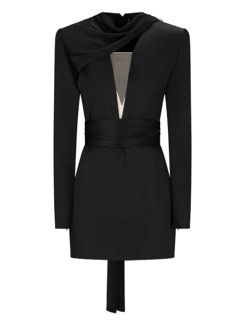 David Koma scarf crystal detail mini dress Black PF25DK99D