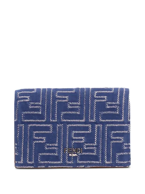 FENDI FF jacquard wallet Blue 7M0222AUGO