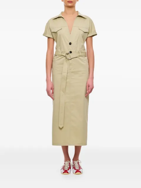 Halfboy button-up belted midi dress Neutrals HS251WD008RA002403