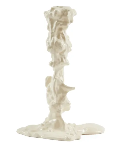 POLSPOTTEN dripping ceramic candle holder White 390225140