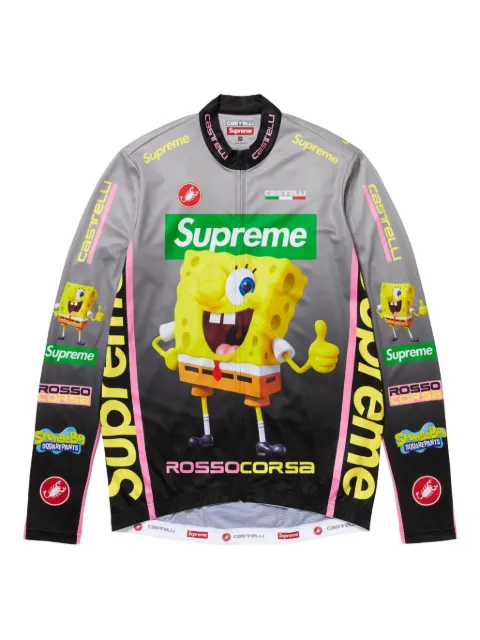 Supreme x SpongeBob SquarePants x Castelli® printed cycling top Black SU25384