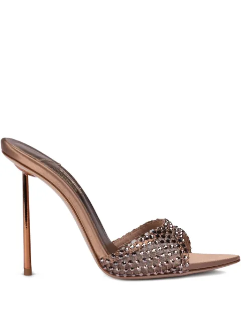 Le Silla 120mm Gilda crystal-embellished sandals Brown 6618E100BXPPSAS