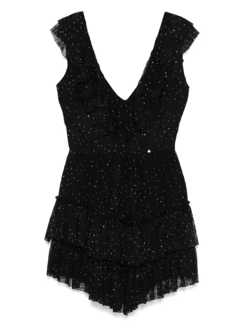 NISSA lace mini dress Black RS16197BLACK