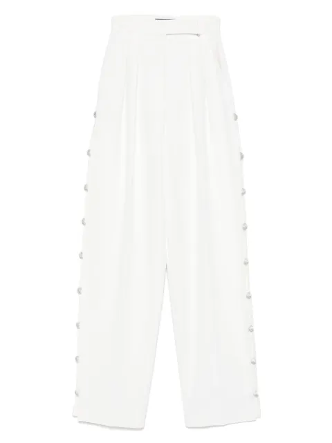 NISSA rhinestone-embellished pants White RPS15985