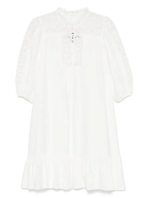 NISSA lace-embellished dress White RZ15631WHITE