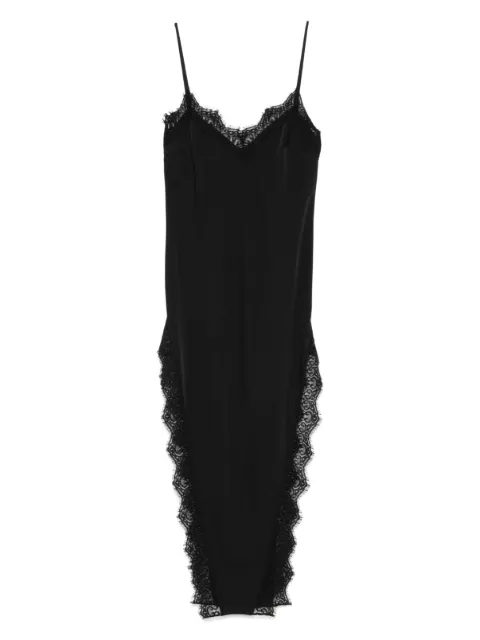 NISSA side-slits slip dress Black RS16245