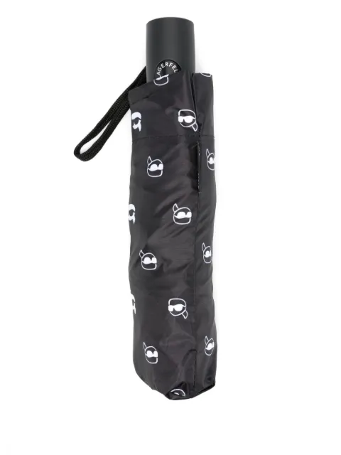 Karl Lagerfeld logo-print umbrella Black A3W500471UB