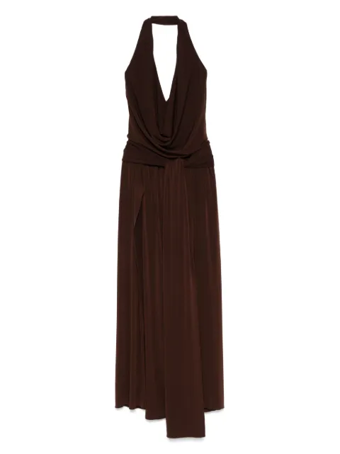 NISSA halterneck dress Brown RS15854