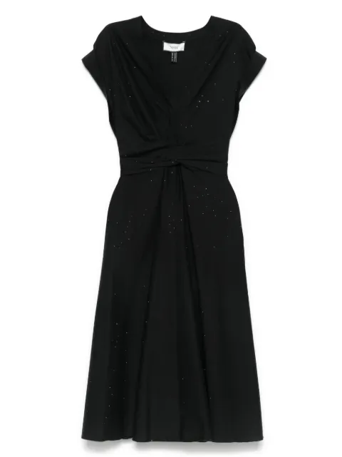NISSA rhinestone-embellished dress Black RC16246BLACK