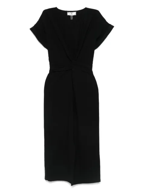 NISSA poplin midi dress Black RZ12156BLACK