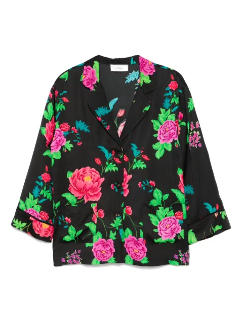 NISSA floral-print shirt Black C1343
