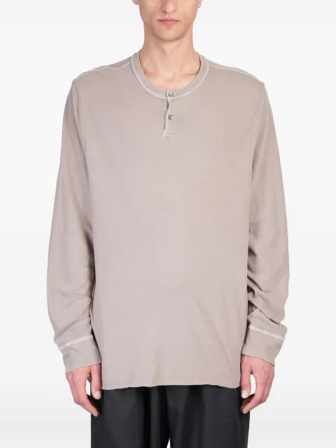 James Perse cotton Henley T-shirt Neutrals MJD3755