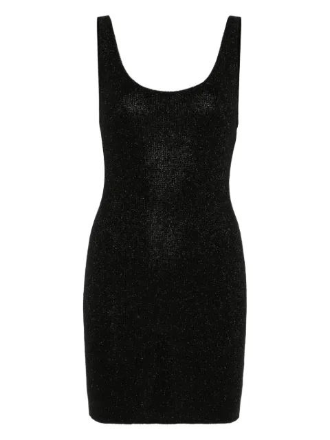 MC2 Saint Barth lurex-knit mini dress Black KIE0001