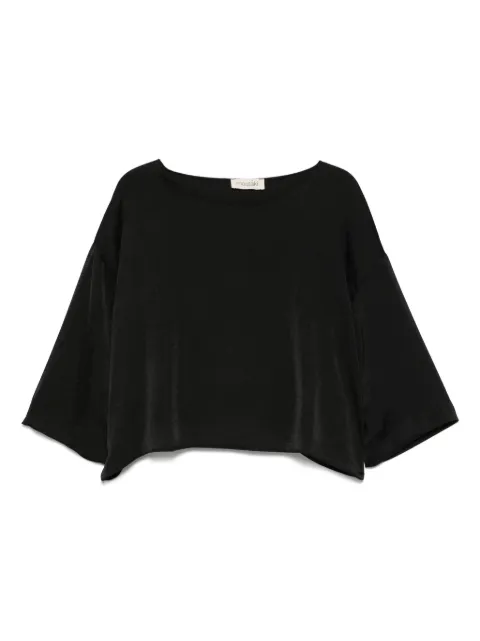 MOUTAKI satin t-shirt Black 250187