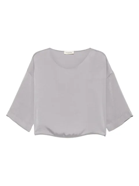 MOUTAKI satin t-shirt Grey 250187