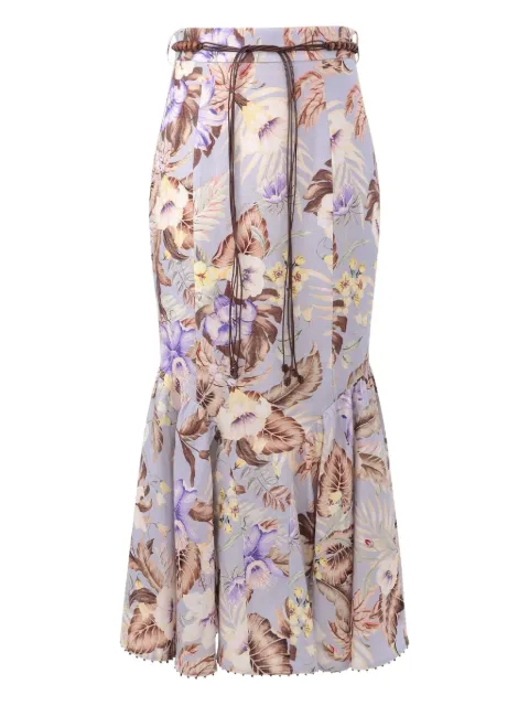 ZIMMERMANN floral-print flared midi skirt Purple 3489SSS254