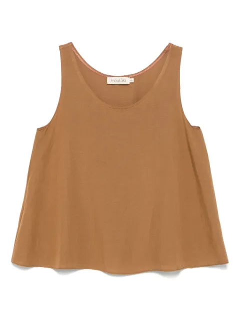 MOUTAKI slub-texture top Brown 250130