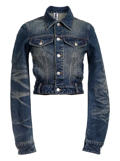 Natasha Zinko denim cropped jacket Blue SS25NZ40787