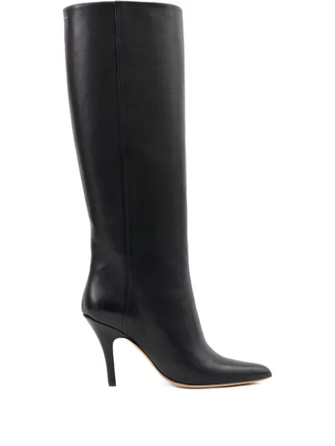 MM6 Maison Margiela leather knee-high boots Black S59WW0114P6783