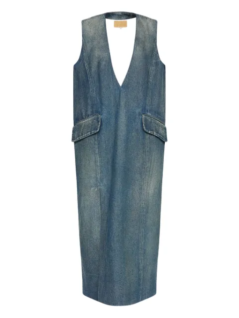 MM6 Maison Margiela cotton midi dress Blue S52DG0032M30017