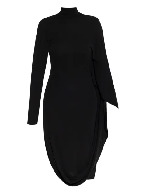Stella McCartney asymmetric cape midi dress Black 6A05563GU301