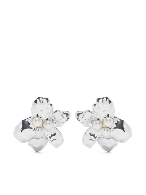 Ryenn's Eyes x Quentin Jones Sculpted Flower earrings Silver 8122134