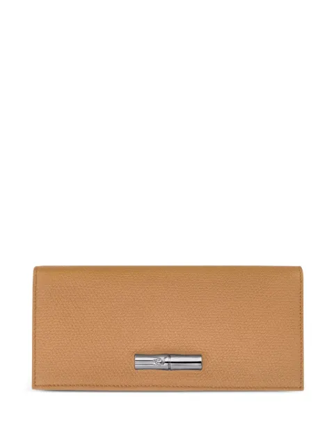 Longchamp Roseau textured leather wallet Brown 30050HFP371
