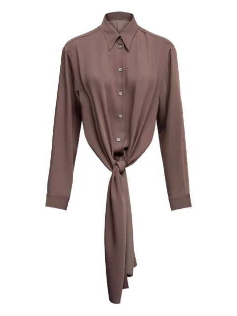 MM6 Maison Margiela long-sleeved shirt Brown S52DT0049S43455