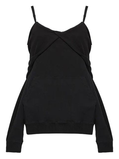 MM6 Maison Margiela off-shoulder cotton sweatshirt Black S52GU0244M25014