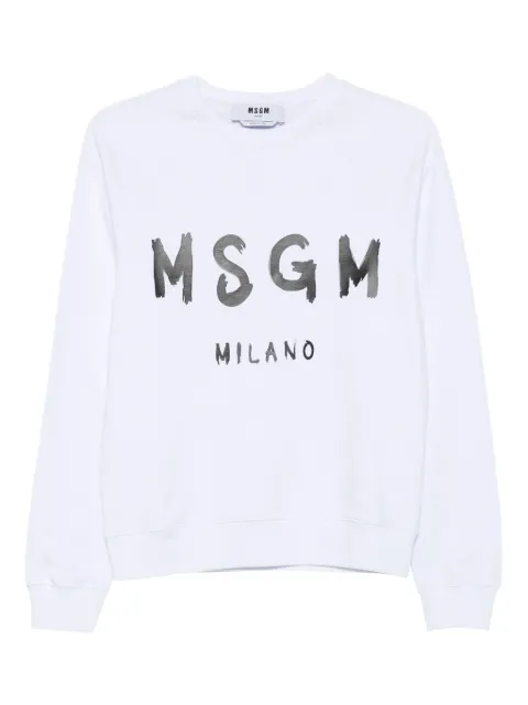 MSGM logo-print sweatshirt White 2000MDM513300000