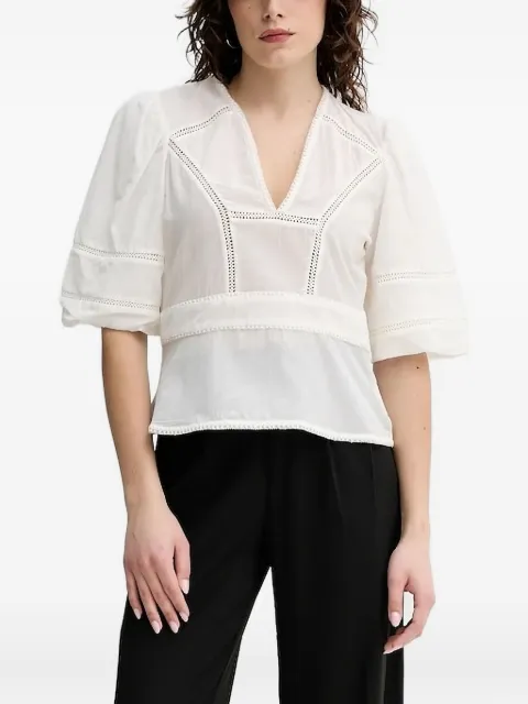 MUNTHE Florise V-neck blouse White 251100225129