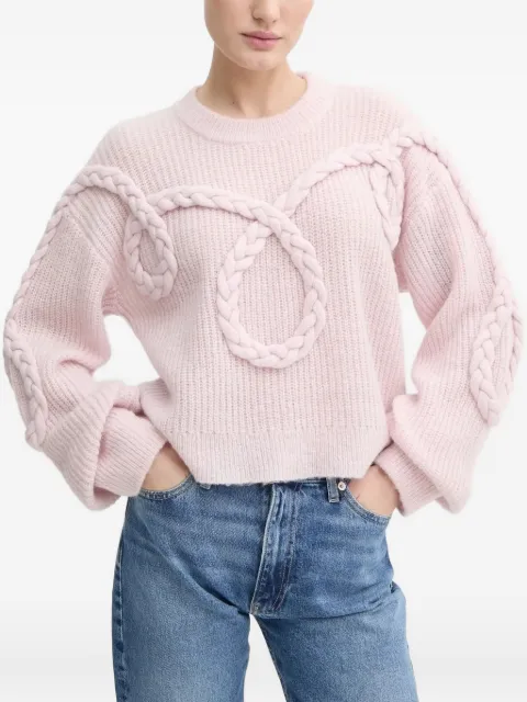 MUNTHE braided-detail sweater Pink 244160724472