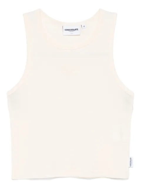 CHOCOOLATE embossed-logo tank top Neutrals VTL1937XU