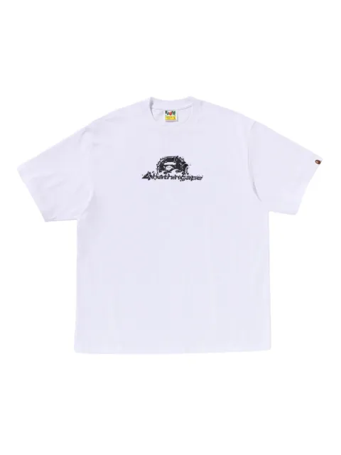 A BATHING APE® logo-graphic T-shirt White 001TEL301307M