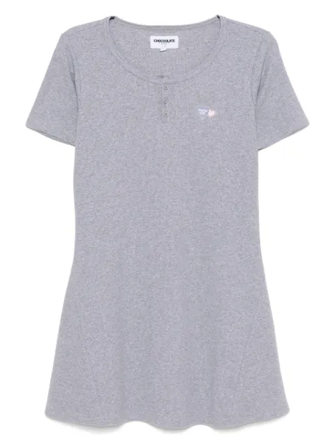 CHOCOOLATE logo-patch dress Grey DSL1930XU