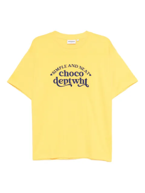CHOCOOLATE logo-embroidered T-shirt Yellow TEL1949XU