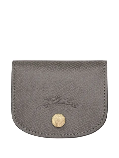 Longchamp textured leather card holder Grey 30047HYZP55