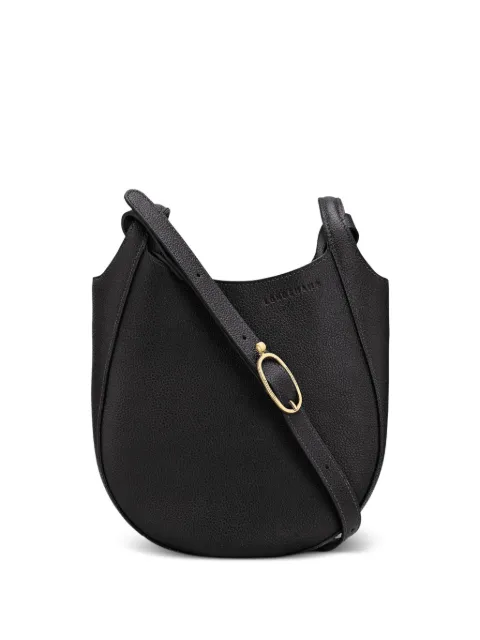 Longchamp small Le Foulonné leather cross body bag Black 10329021001
