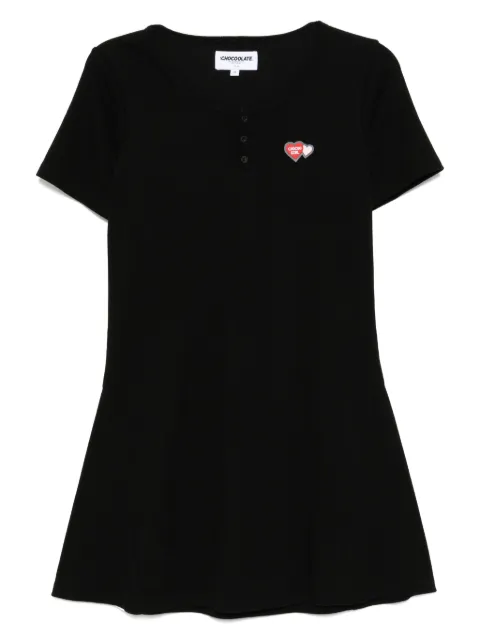 CHOCOOLATE logo-patch mini dress Black DSL1930XU